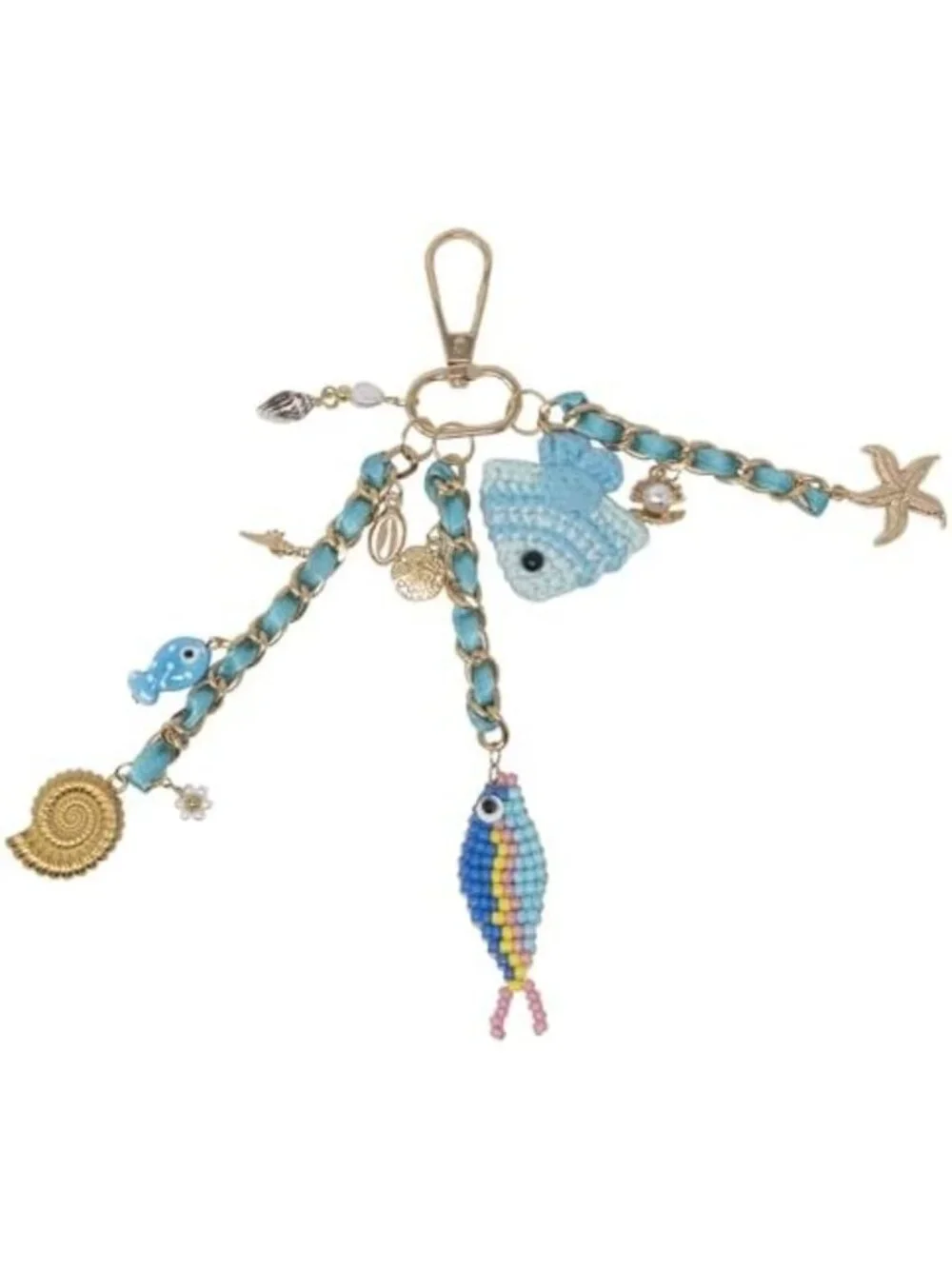 Nautical Charm Keychain - Blue Fish Design, Perfect for Beach Lovers & Gifts